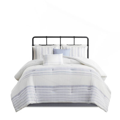 6 Piece Cotton Jacquard Oversized Comforter Set
