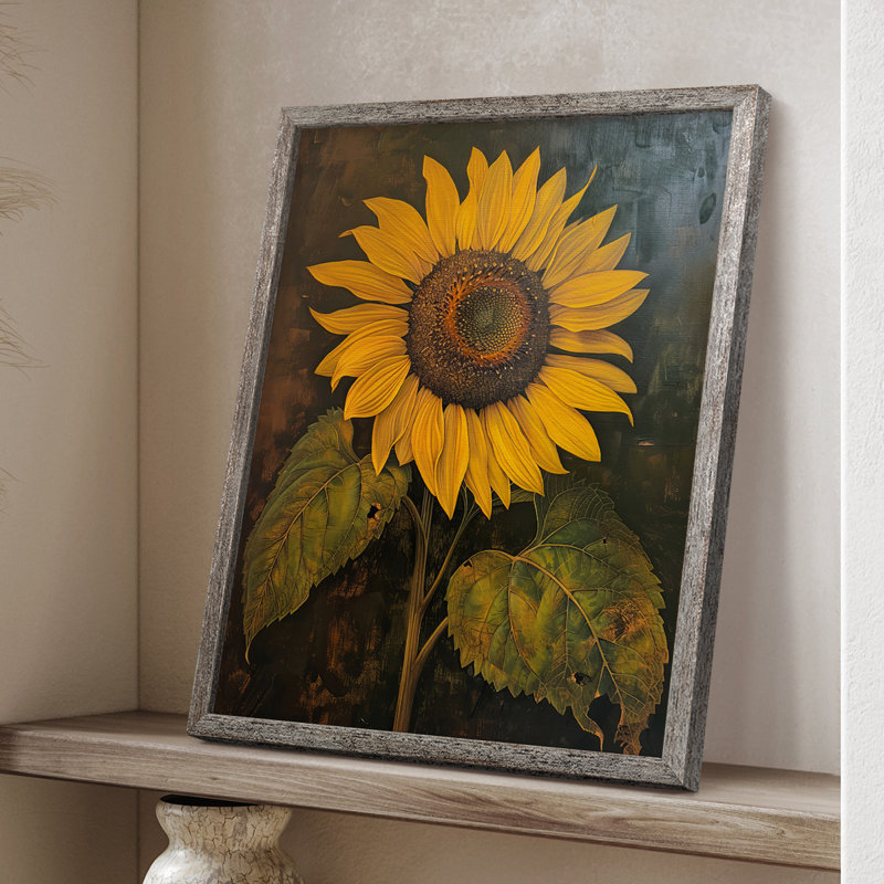 Reproduction encadrée FLORAL Series CDXCIV - bois massif, H 21 po x l 17 po