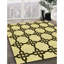Tapis jaune en laine géométrique-1975870151