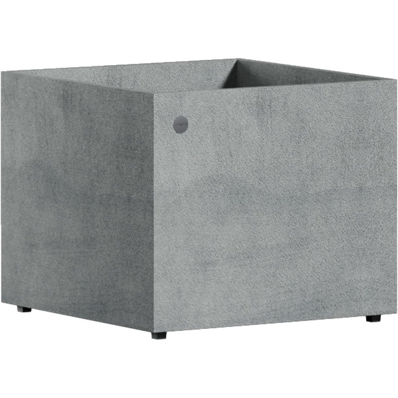 Reglito Cube Planter – Fiberglass Indoor/Outdoor and Weather-Resistant Large Planter, 23.622" H x 23.6" W x 23.6" D