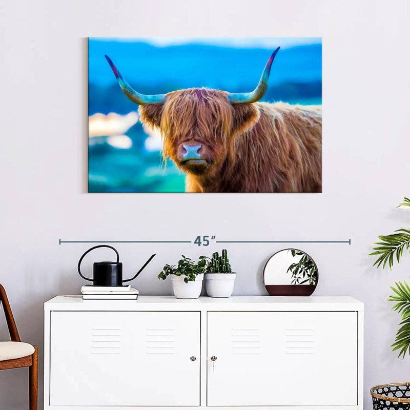 Brampt Shaggy Cow, 24" H x 36" W