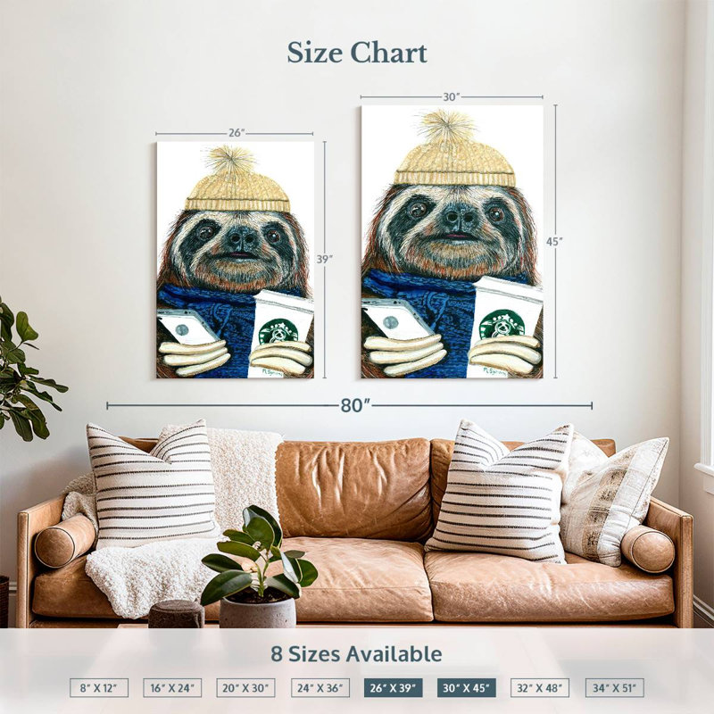 Brampt Urban Sloth, 39" H x 26" W