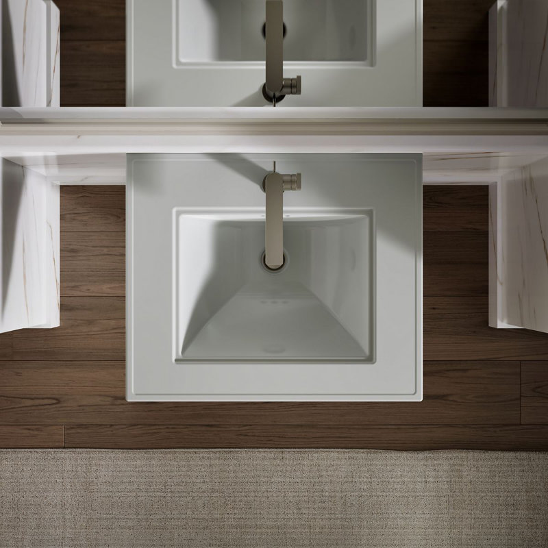 Memoirs® Stately 24" Console Bathroom Sink with Overflow, Ice Gray, Single
