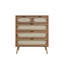 Armoire polyvalente à 5 tiroirs pour différentes pièces, rehaussant le rangement et le style.