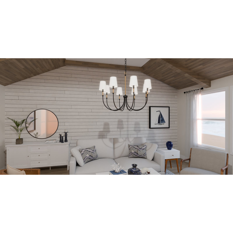 Abdulahi 8-Light Matte Black Chandelier