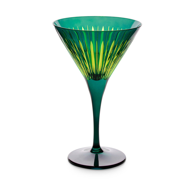 Prism Martini Glasses, Green