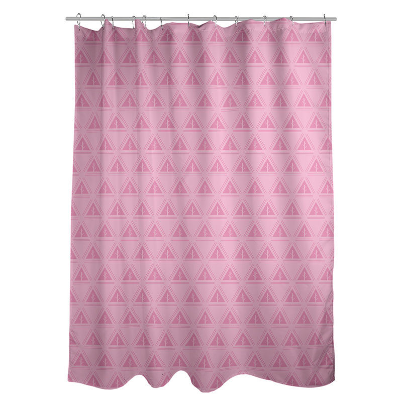 Rideau de douche à arbre simple minimaliste classic, Rose foncé