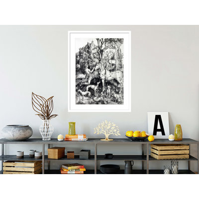 Saint Eustace by Albrecht Dürer -Framed Giclee Print