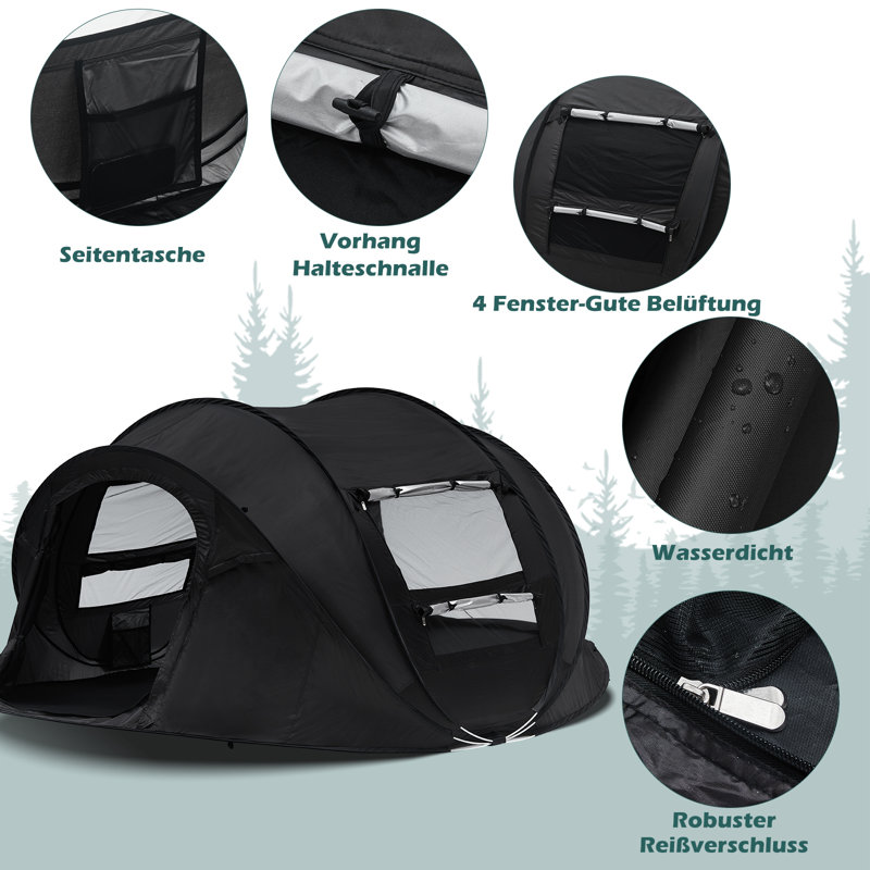 Carolynne 2 Person Tent, Black