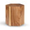 Honey Comb Solid Wood Block End Table