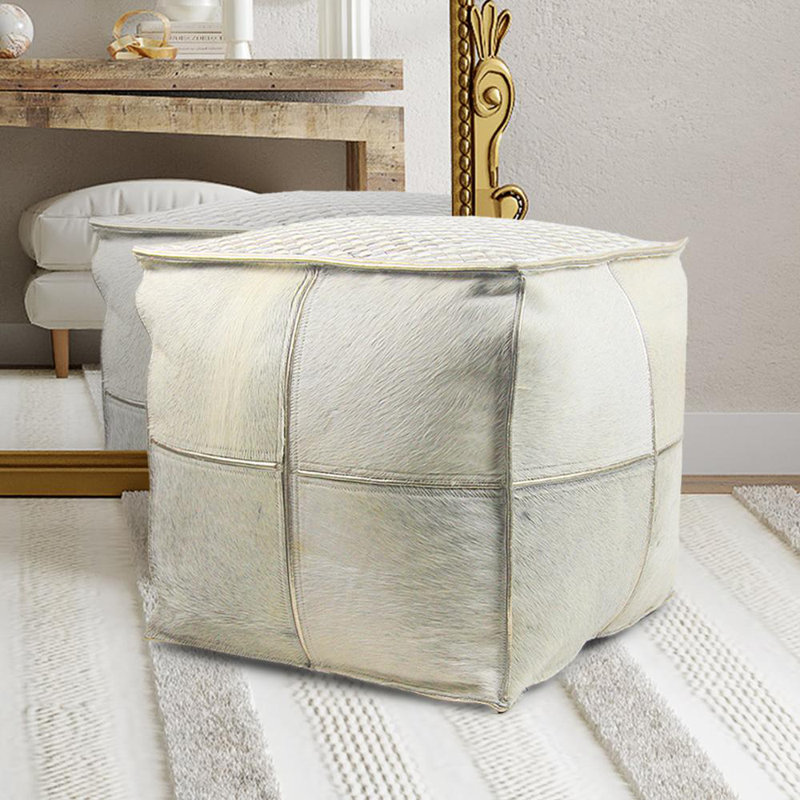 Leather Pouf