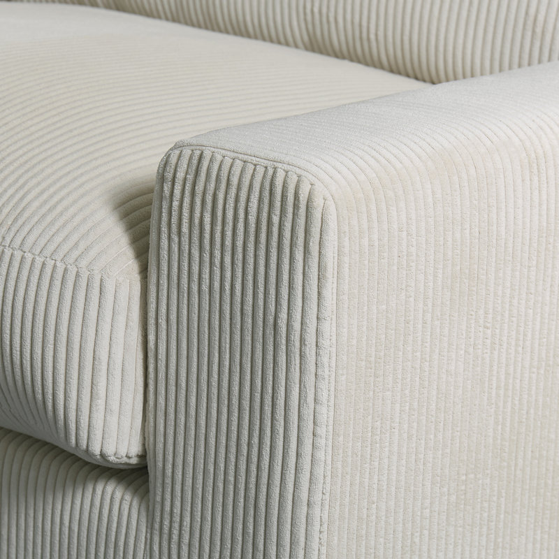Canapé modulaire - Velours côtelé 4 places avec 2 bancs et coussins, durabilité et style exceptionnels pour le tissu du salon