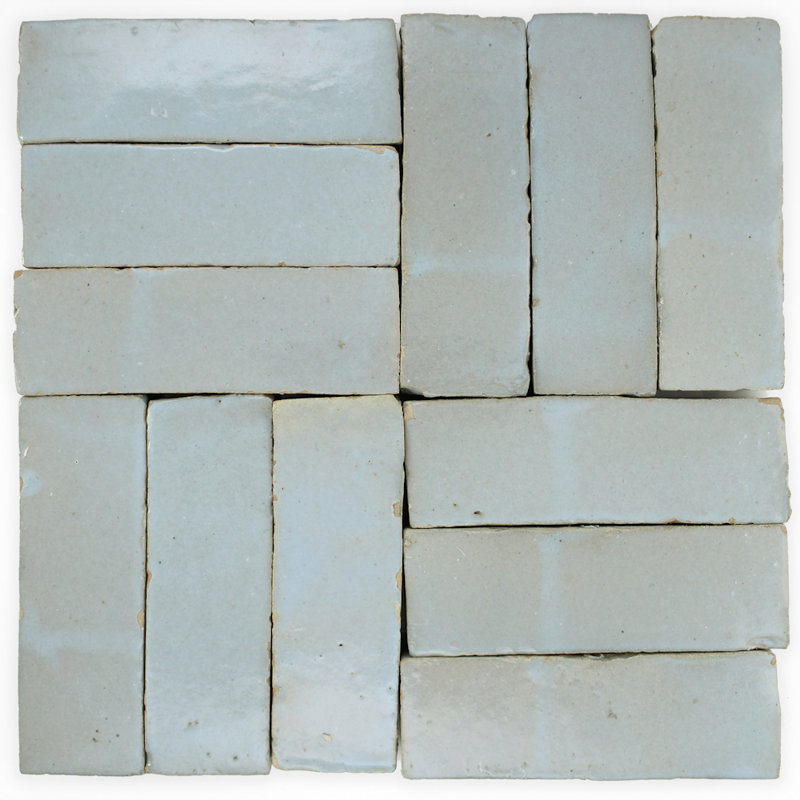 Carreau de mur marocain 5-1 / 2 "x 1-3 / 4" Moroccan Bejmat, Iceberg