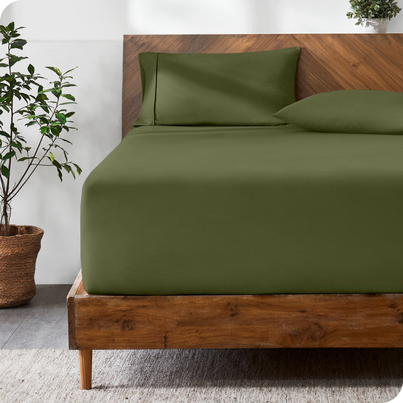 Extra Deep Microfiber Fitted Sheet, King Fitted Sheet, Cypress