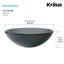 Lavabo de salle de bain vasque circulaire en verre-10363220