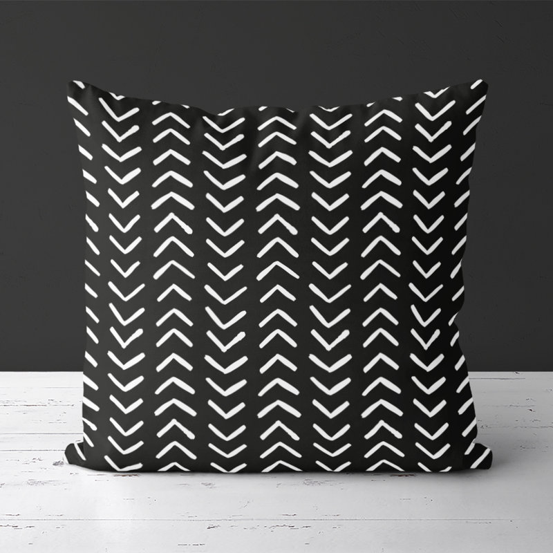 Housse et insert de coussin carré Celestia, Noir