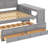 Full Size Daybed With Storage Shelves,Drawers,Trundle,Charging Station,LED Light,Desk And Cabinet-994354396