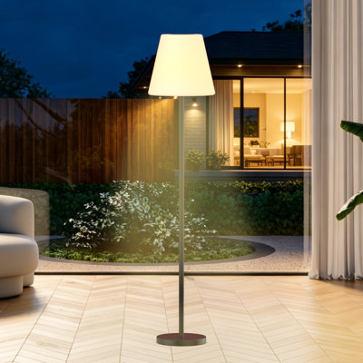 59" Solar Floor Lamp with Remote Control, IP65 Waterproof, Color Changing