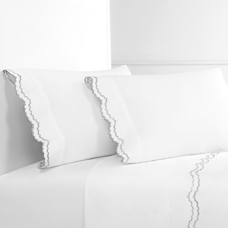 Bartlow - Set of 2, Gray/White, Standard Pillowcase