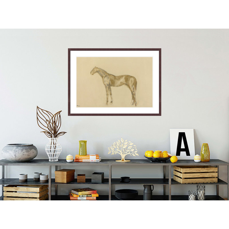 «Horse» par Edgar Degas - impression giclée sur cadre, H 30,02 po x l 41,5 po