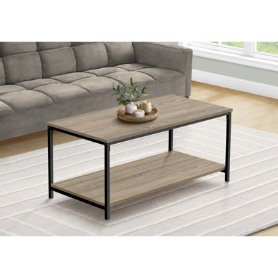Table basse, accent, cocktail, rectangulaire, salon, L 40 po, stratifié, contemporain, moderne