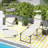 2 Pcs Outdoor Lounge Chair, Adjustable Backrest Folding Chaise Lounge, Cushioned Tanning Chair-604436338