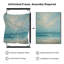 Très grande reproduction d'art sur tissu - Calm Ocean Waves Coastal Seaside, décoration murale pour le salon ou la chambre à coucher - «Assemblage requis du cadre (cadre non fini)»-2025789121