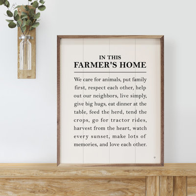 In This Farmer's Home White
