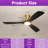 Karlena 52'' Dimmable Ceiling Fan with Lights and Remote Control 3CCT Reversible DC Motor Timer Memory-1749798895