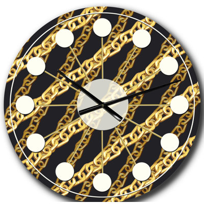 Horloge murale Golden Mid ZigZag