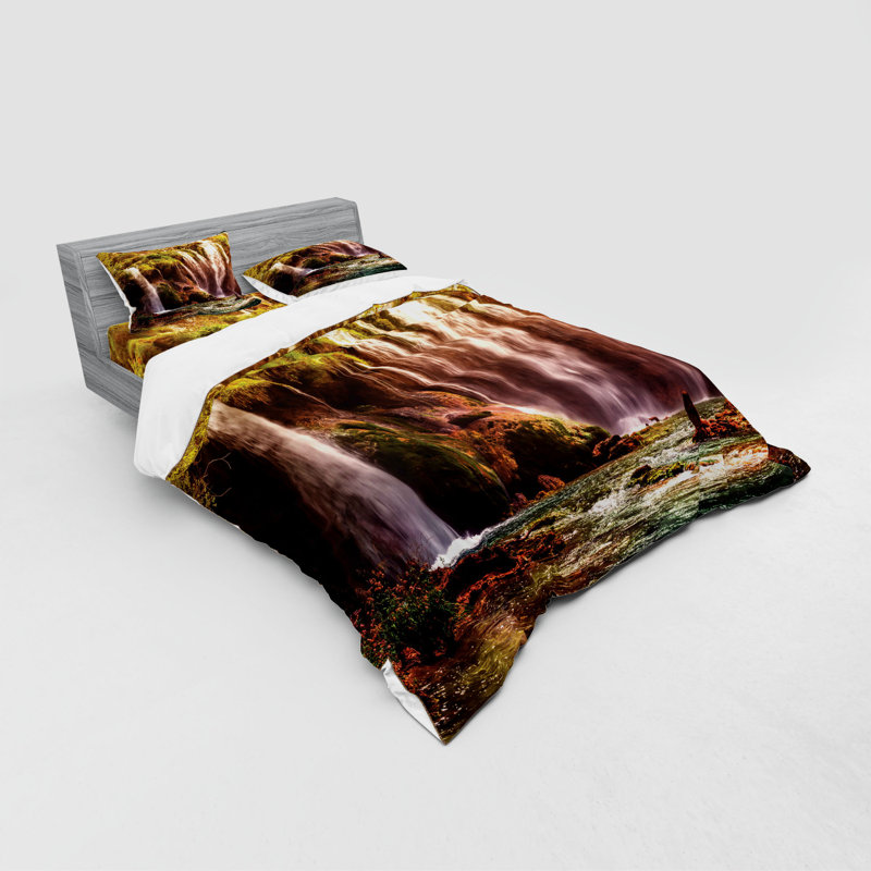 Nature Rustic Polyester Duvet Cover, Queen Duvet Cover + 3 Additional Pieces