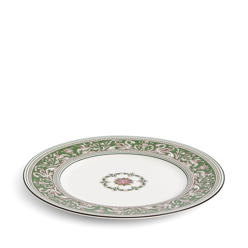 Florentine Colours 10.7in Plate, Verde