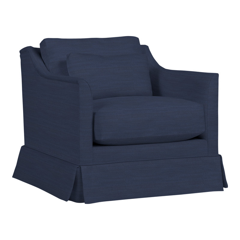 Chaise Newlin 33,5 po Newlin, Périgold bleu Ishi Jean