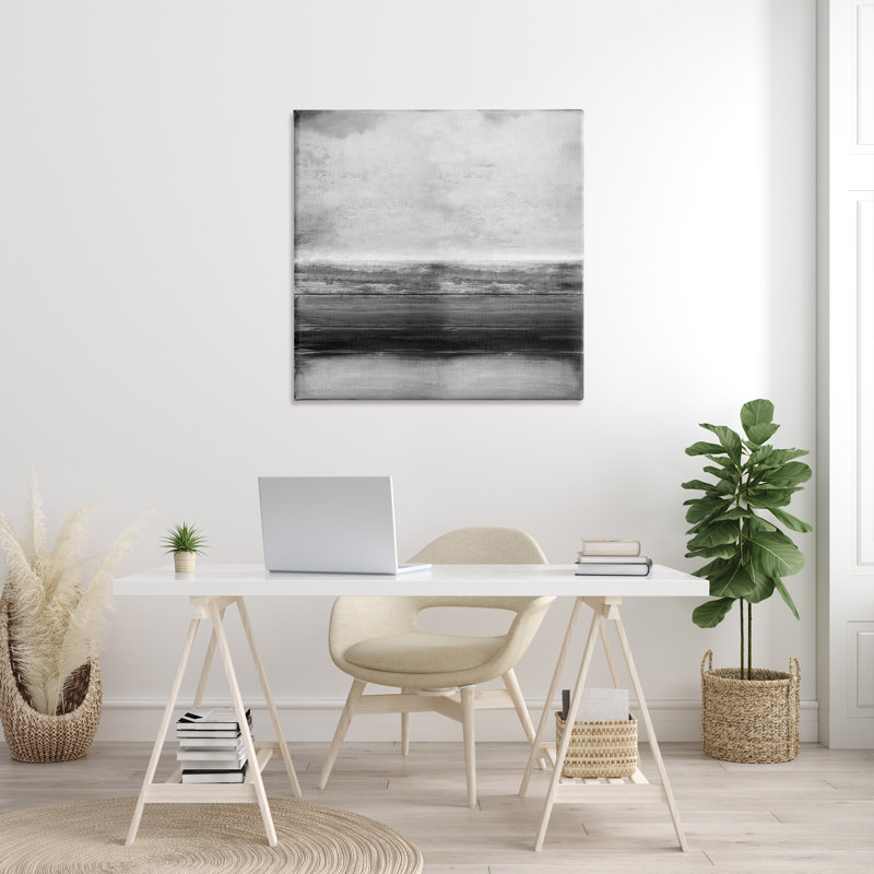 Abat-jours monochromes gris rustiques superposés - impression, H 17 po x l 17 po