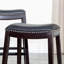 Tabouret de comptoir, siège en cuir-2010234476-2010234477