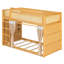 Lit superposé moderne en bois pour une personne, avec étagère de rangement à 3 niveaux, design en rotin, rideaux d'intimité et éclairage intégré - Naturel-385066464-385066465