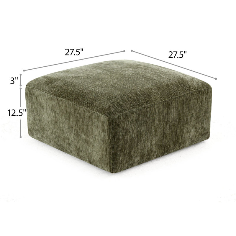 Repose-pieds modulaire convertible, Chenille verte