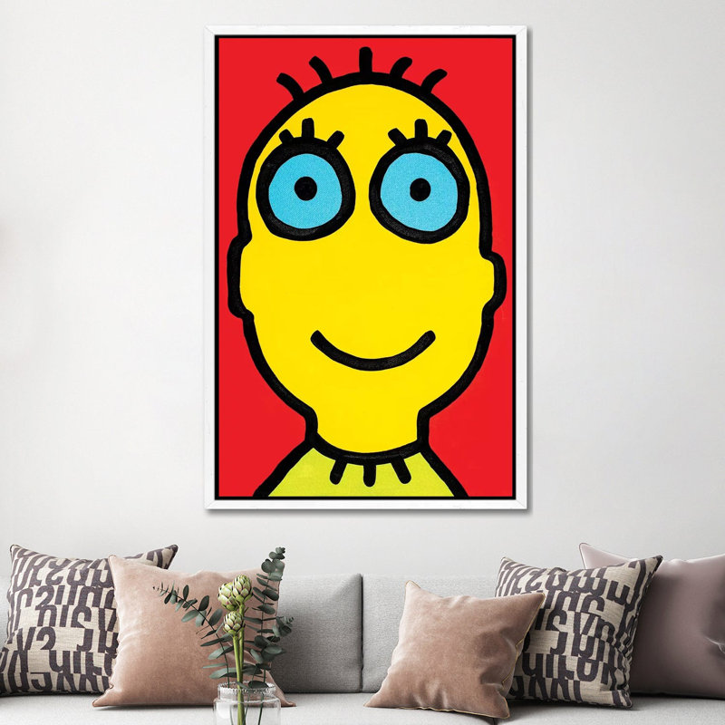 Ike Noodle II by Billy The Artist - Print on Canvas, 152.5 cm H x 101.5 cm W, White Framed