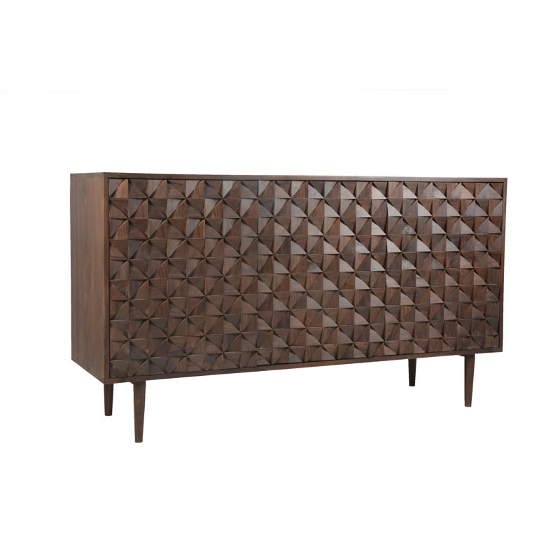 Pablo 58'' W Solid Wood Sideboard, Brown