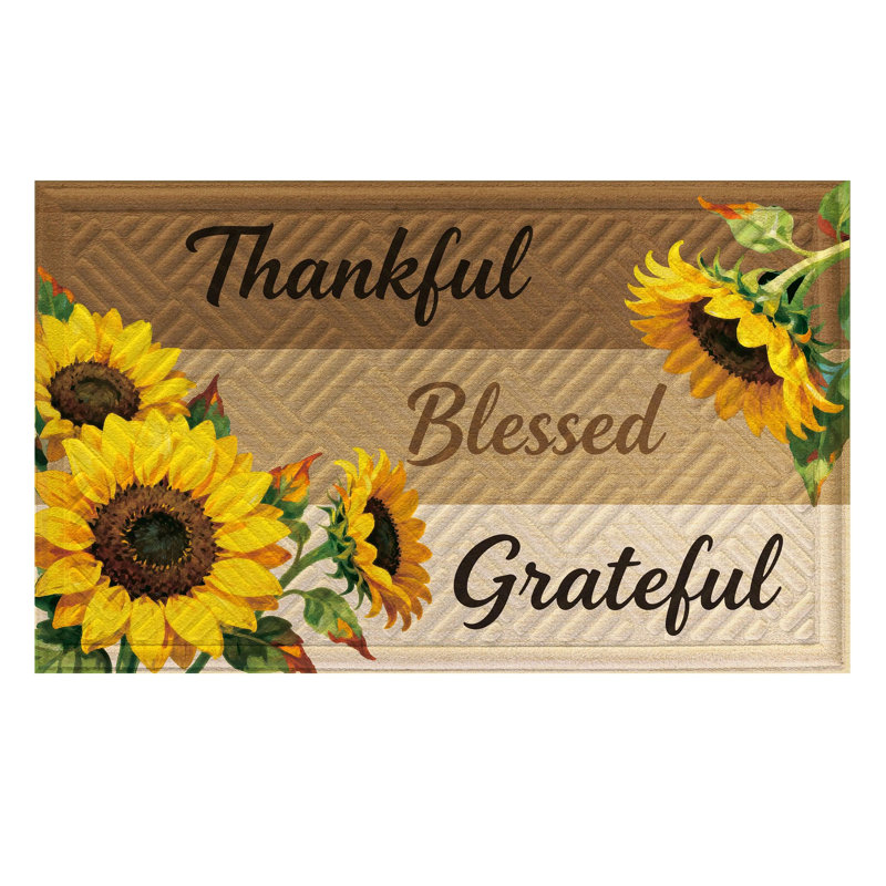 Tapis de table sentimental à motif tournesol en relief