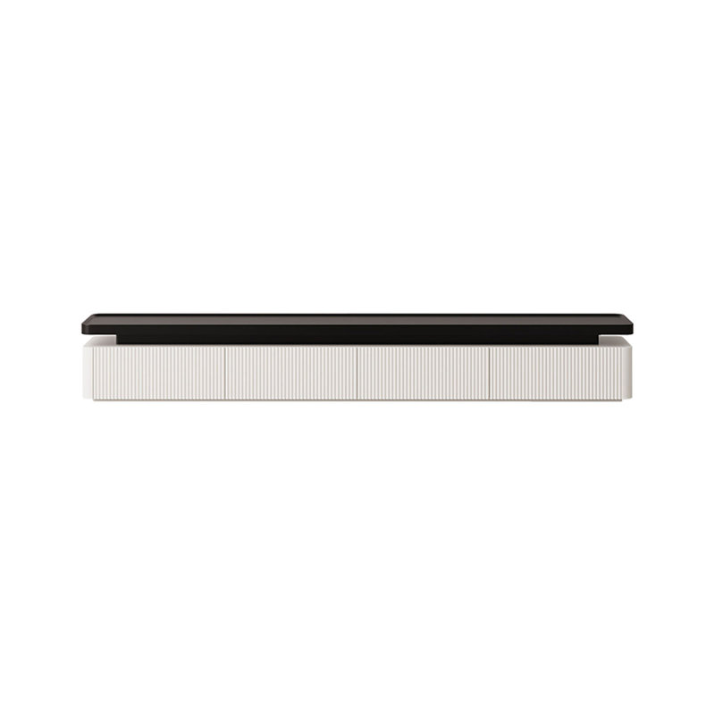Meuble télé noir et blanc, H 15,75 po x L 94,49 po x l 15,75 po