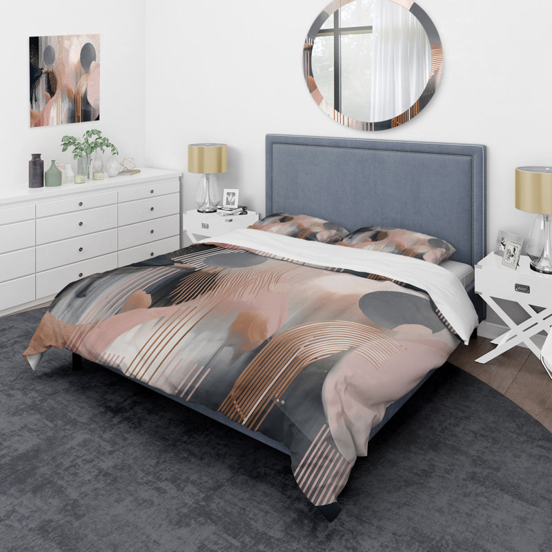 Twin Abstract Marble Microfiber Duvet Cover Set