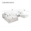 Lit d'appoint en nuage: 5 grands lits modulaires avec coussins rembourrés de plumes, 2 avec fermeture à glissière, polyvalent, blanc, structure, lit en duvet pour le salon: conception polyvalente en plumes, structure-1978695687-1978695684