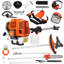 Puissants outils de coupe multifonctionnels 5 en 1 52cc, taille-haie alimenté au gaz, coupe-herbe, coupe-bordures, débroussailleuse robuste, scie à perche avec rallonge