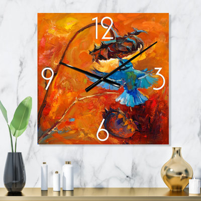 Horloge murale colibri