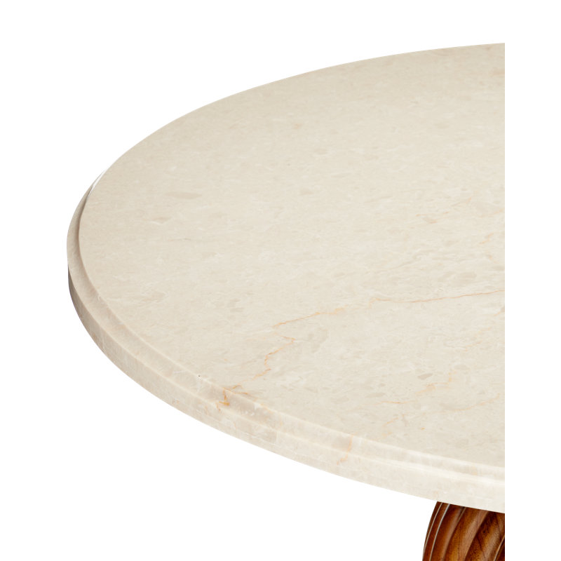 Tassel Marble End Table, 30.5" H x 32" W x 32" D