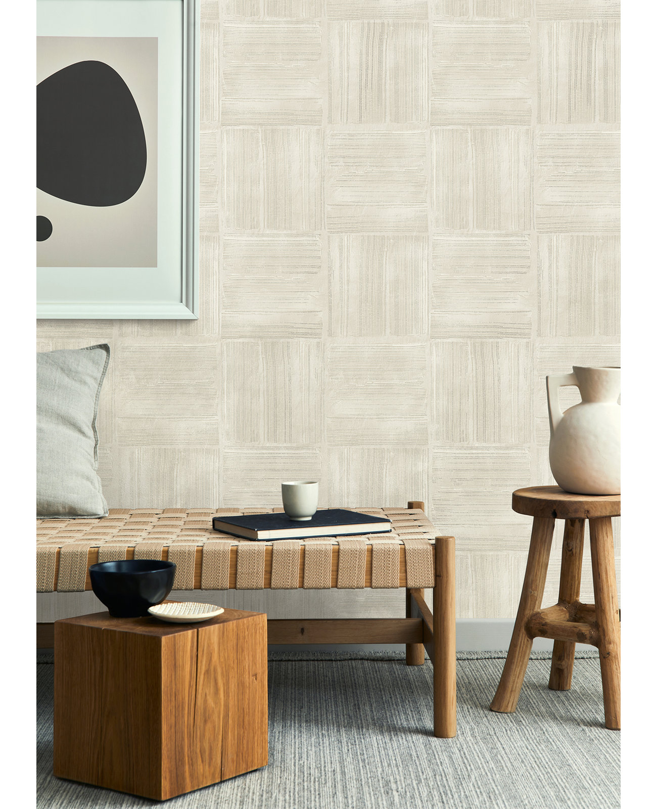 Addalyn Geometric Wallpaper, Off-White