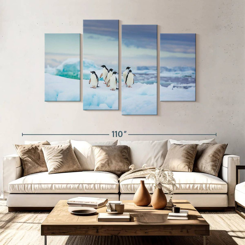 Adelie Penguins, H 54 po x l 84 po