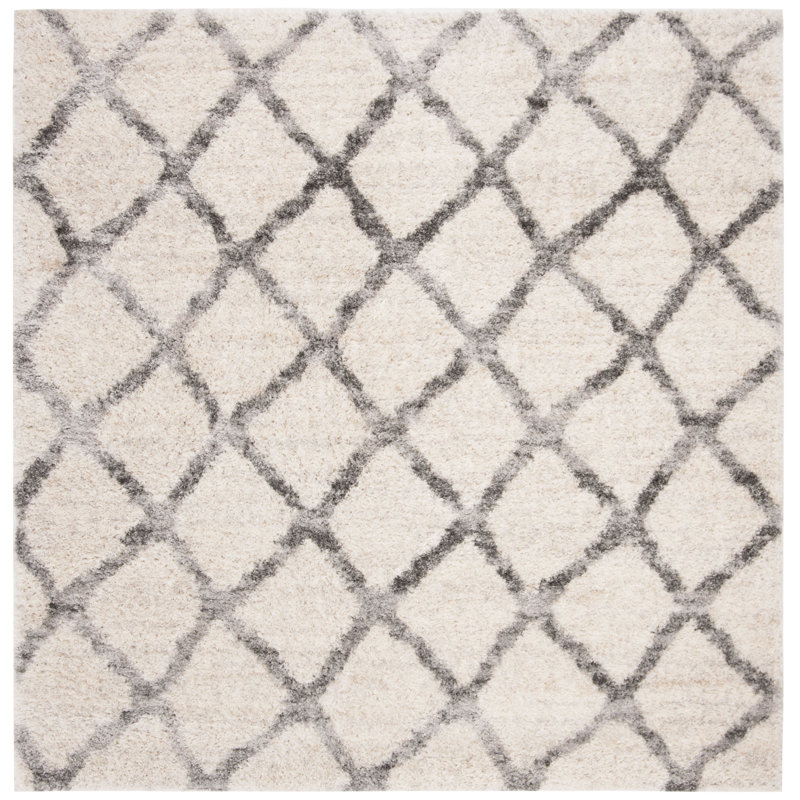 Nowakowski Shag 200 Performance Geometric Rug, Square 6'7"