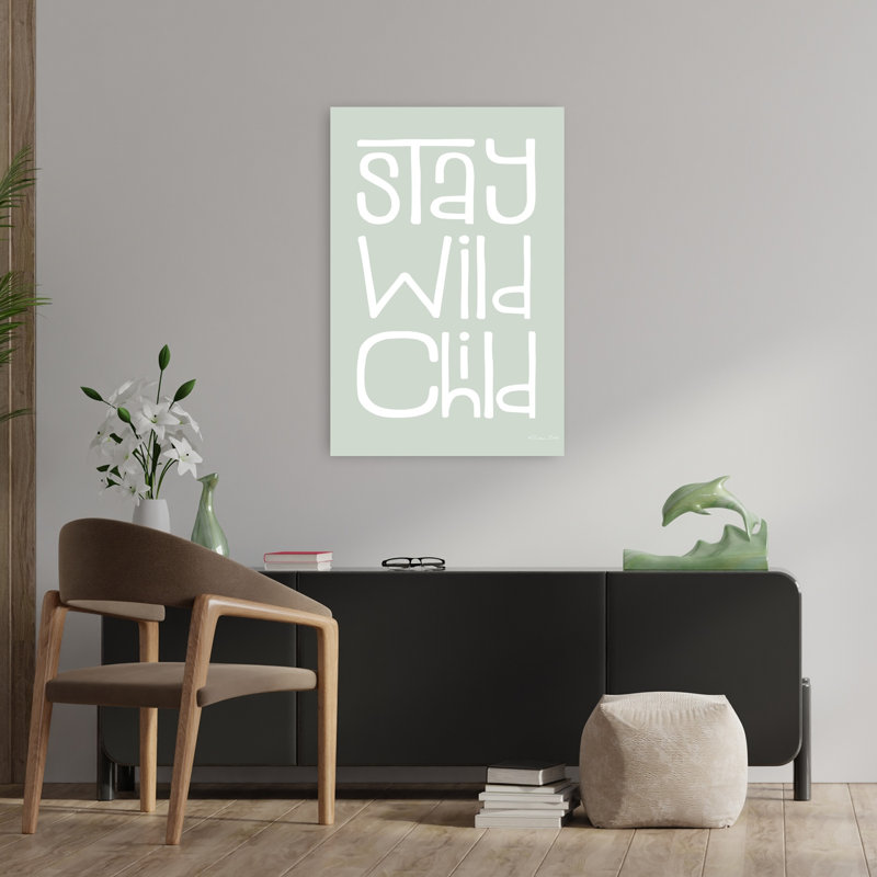 «Stay Wild Child», art contemporain abstrait, H 36 po x l 24 po